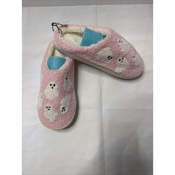 Halloween Pink With Ghosts Slippers (Womens US Size 7) - Picture 3 of 6